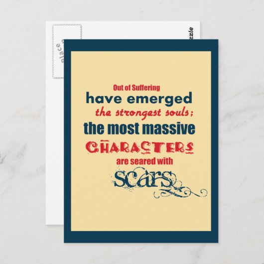 Inspirerend prijsaanduiding — Typografie Briefkaart (Voorkant / Achterkant)