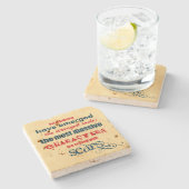 Inspirerend prijsaanduiding — Typografie Stenen Onderzetter (Zijkant)