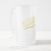 Inspirerend prijsbeker | Positieve vibes ochtend Matglas Bierpul (Voorkant links)