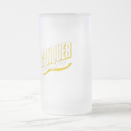 Inspirerend prijsbeker | Positieve vibes ochtend Matglas Bierpul (Center)