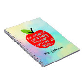 Inspirerend prijsopgave | Aangepaste leraar Apple Notitieboek (Rechterzijde)