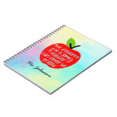 Inspirerend prijsopgave | Aangepaste leraar Apple Notitieboek (Linkerzijde)