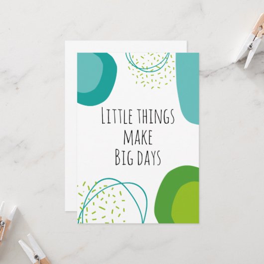 Inspirerend prijsopgave Abstract Kaart (Voorkant / Achterkant in situ)