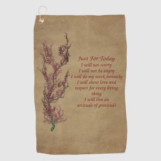 Inspirerend prijsopgave alleen voor vandaag golfhanddoek (Voorkant)