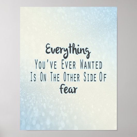 Inspirerend prijsopgave, blauwe typografie over de poster (Voorkant)