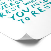 Inspirerend prijsopgave blauwgroen waterverf poster (Hoek)