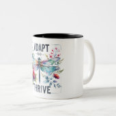 Inspirerend prijsopgave/Gezegden/libel Tweekleurige Koffiemok (Voorkant rechts)