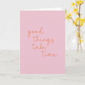 Inspirerend prijsopgave in roze en Oranje Kaart (Gele Bloem)