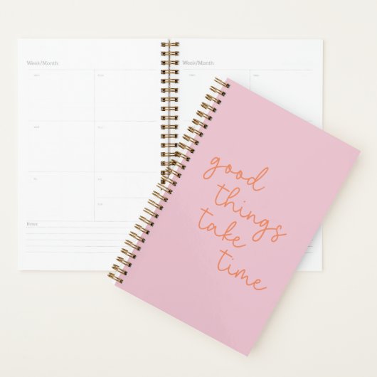 Inspirerend prijsopgave in roze en Oranje Planner (Display)