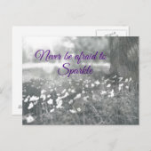 Inspirerend prijsopgave is nooit bang voor Sparkle Briefkaart (Voorkant / Achterkant)