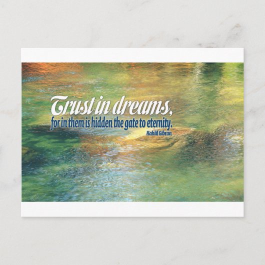 Inspirerend prijsopgave -- Kahlil Gibran Briefkaart (Voorkant)