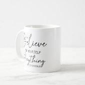 Inspirerend prijsopgave koffiemok (Voorkant links)