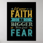 Inspirerend prijsopgave laat het geloof groter zij poster (Voorkant)