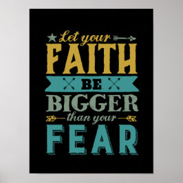 Inspirerend prijsopgave laat het geloof groter zij poster