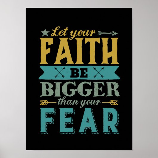 Inspirerend prijsopgave laat het geloof groter zij poster (Voorkant)