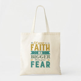 Inspirerend prijsopgave laat het geloof groter zij tote bag