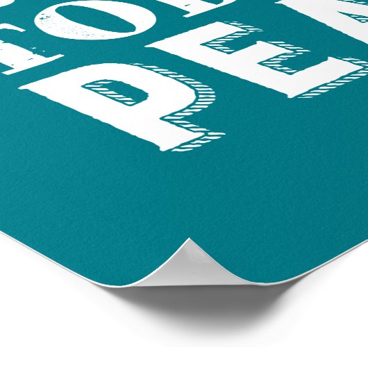 Inspirerend prijsopgave maakt zich geen zorgen voo poster (Hoek)