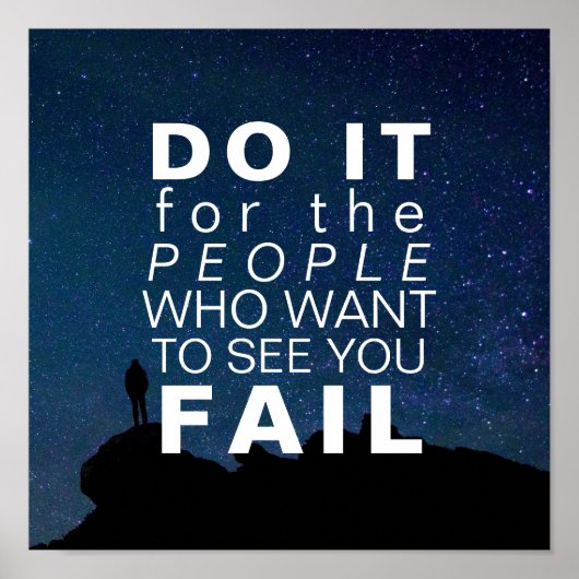 Inspirerend prijsopgave | Motivatie doelstellingen Poster (Voorkant)