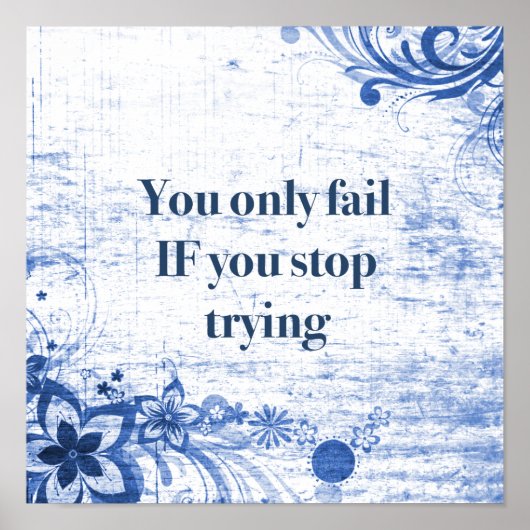 Inspirerend prijsopgave | Motivatie Niet opgeven Poster (Voorkant)