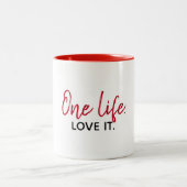 Inspirerend prijsopgave op witte Mok (Center)