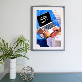Inspirerend prijsopgave overal beginnen poster