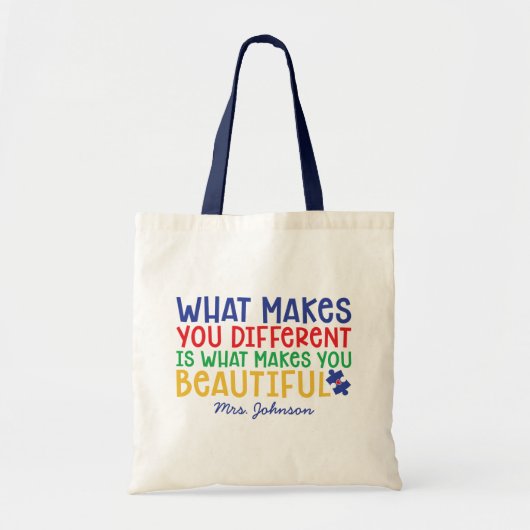Inspirerend prijsopgave | Personeel voor autisme-l Tote Bag (Voorkant)