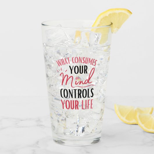 Inspirerend prijsopgave positieve denking bevestig glas (Achterkant ijs)