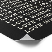 Inspirerend prijsopgave | Retro Black White Typogr Poster (Hoek)