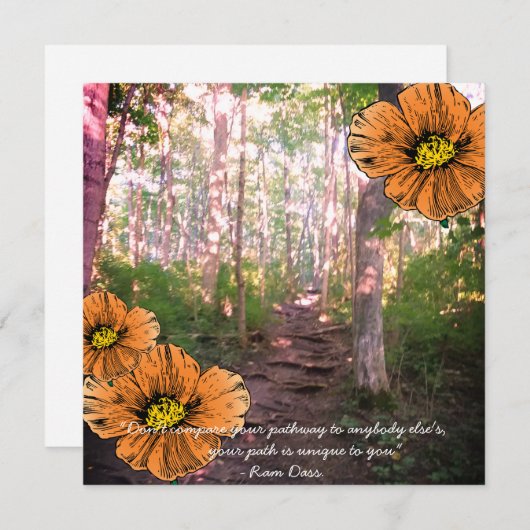 Inspirerend prijsopgave, "routes" bedankkaart (Voorkant / Achterkant)