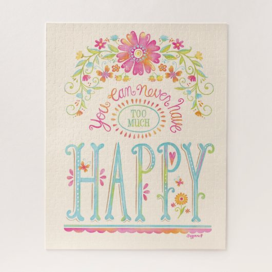 Inspirerend prijsopgave roze Floral Happy Waterver Legpuzzel (Verticaal)