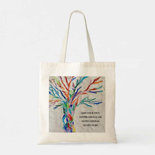 Inspirerend prijsopgave tote bag (Achterkant)