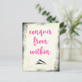 Inspirerend prijsopgave van binnen de typografie briefkaart (Staand voorkant)