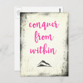 Inspirerend prijsopgave van binnen de typografie briefkaart (Voorkant / Achterkant)