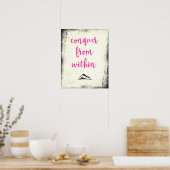 Inspirerend prijsopgave van binnen de typografie poster (Keuken)