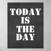 Inspirerend prijsopgave: vandaag is de dag poster (Voorkant)