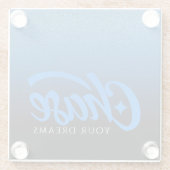 Inspirerend prijsopgave verkiest uw dromen glazen onderzetter (Achterkant)