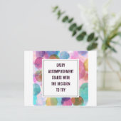 Inspirerend prijsopgave voltooien briefkaart (Staand voorkant)