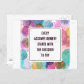 Inspirerend prijsopgave voltooien briefkaart (Voorkant / Achterkant)