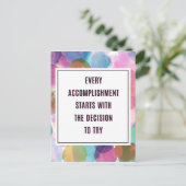 Inspirerend prijsopgave voltooien briefkaart (Staand voorkant)