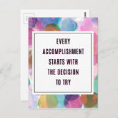 Inspirerend prijsopgave voltooien briefkaart (Voorkant / Achterkant)