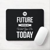 Inspirerend prijsopgave voor de toekomst zwart muismat (Met muis)