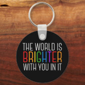 Inspirerend prijsopgave voor geestelijke gezondhei sleutelhanger (Achterkant)