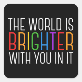 Inspirerend prijsopgave voor geestelijke gezondhei vierkante sticker