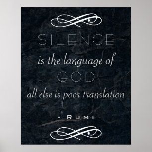Inspirerend prijsopgave voor God door Rumi Poster