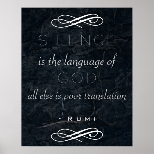 Inspirerend prijsopgave voor God door Rumi Poster (Voorkant)