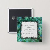 Inspirerend prijsopgave voor kindness Spirit en so Vierkante Button 5,1 Cm (Voorkant /achterkant)