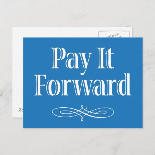 Inspirerend prijsopgave voor Pay It Forward Briefkaart (Voorkant / Achterkant)