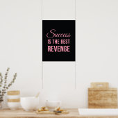Inspirerend prijsopgave voor succes zwart roze poster (Keuken)