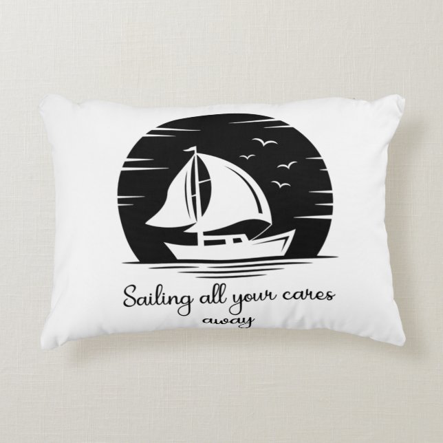 Inspirerend prijsopgave voor zeilboot met zeilboot accent kussen (Voorkant)