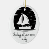 Inspirerend prijsopgave voor zeilboot met zeilboot keramisch ornament (Rechts)